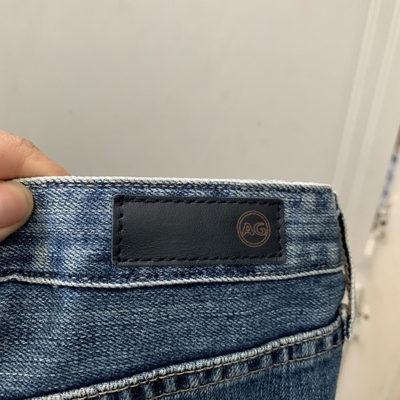 AG Adriano Goldschmied The Jodi High Rise Crop Flare Blue Denim Jean Size 32R - Picture 8 of 11